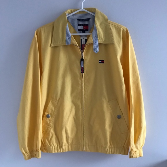 Tommy Hilfiger 100% Cotton Yellow Women’s Spring Oversized Jacket 90”s Y2K - Picture 4 of 16
